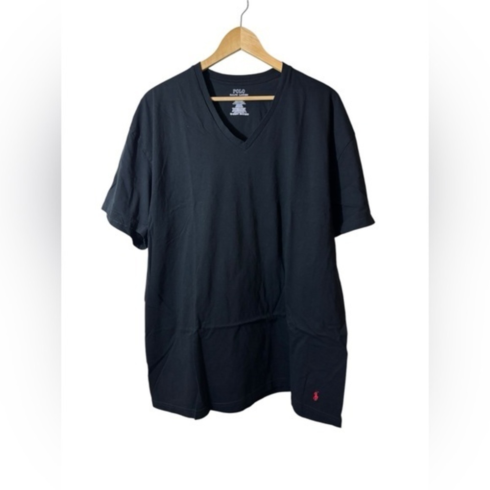 Polo by Ralph Lauren Men's V-Neck T-Shirt in Black